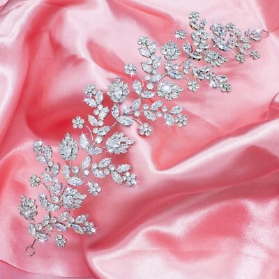 Wein für Haar, Braut, Simulierte Diamanten Schwankend Daisy Design Rhodiniert - Bild 1 von 4