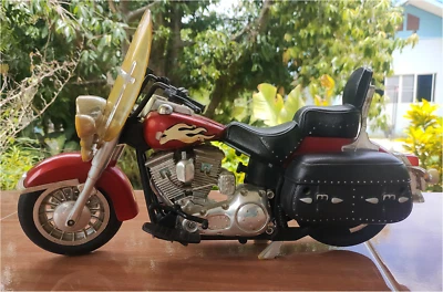 Motorcycl Harley Davidson Chopper Fat Boy Black & Red Plastic 30 cm - Image 1 of 4
