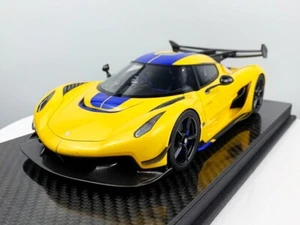 1/8 Fronti Art Koenigsegg Jesko 7336 in Swedish Yellow on Fiber Base F133-192 - Picture 1 of 10