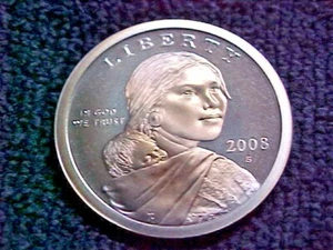 2008 S SACAGAWEA/ NATIVE AMERICAN DOLLAR PROOF FROM PROOF SET - Picture 1 of 2