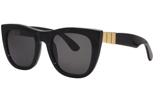 RetroSuperFuture Gals Gianni N1B/R SP14 Sunglasses Black/Gold/Solid Grey 52mm - Picture 1 of 5