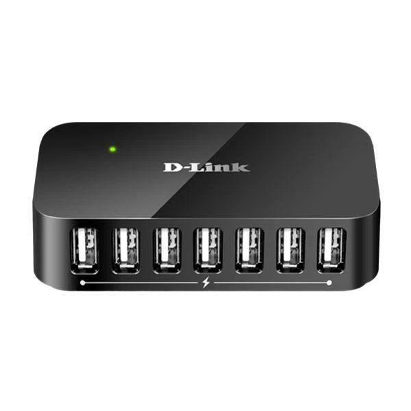 USB-A Connection D-Link 7-Port USB 2.0 Fast Charging Hub with Ethernet - Image 1 of 1