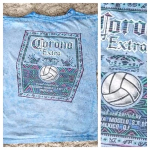 Vintage Corona Extra Blue Tye-Dye T-Shirt with Logo on Back Unisex Size S? - Picture 1 of 12