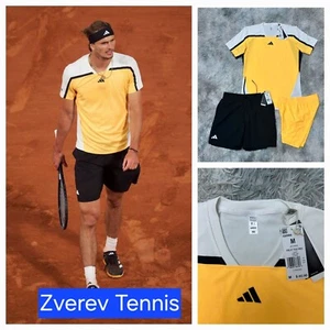 Zverev Adidas Outfit Tennis Sz M ROLAND GARROS 2024 Short & T-Shirt IS8966 - Picture 1 of 14