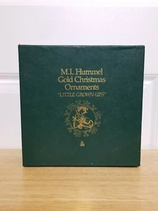 M I Hummel 12-Pc Set Gold Christmas Ornaments "Little Grown-ups" Vintage (1989) - Picture 1 of 6