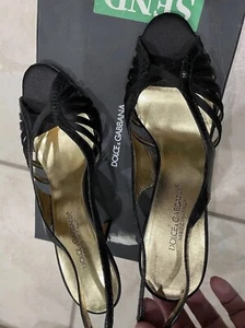 Dolce Gabbana SEXY UNIQUE SNAKE SKIN&SATIN GORGEOUS PARTY STILETTOS SHOES 36.5 - Picture 1 of 7