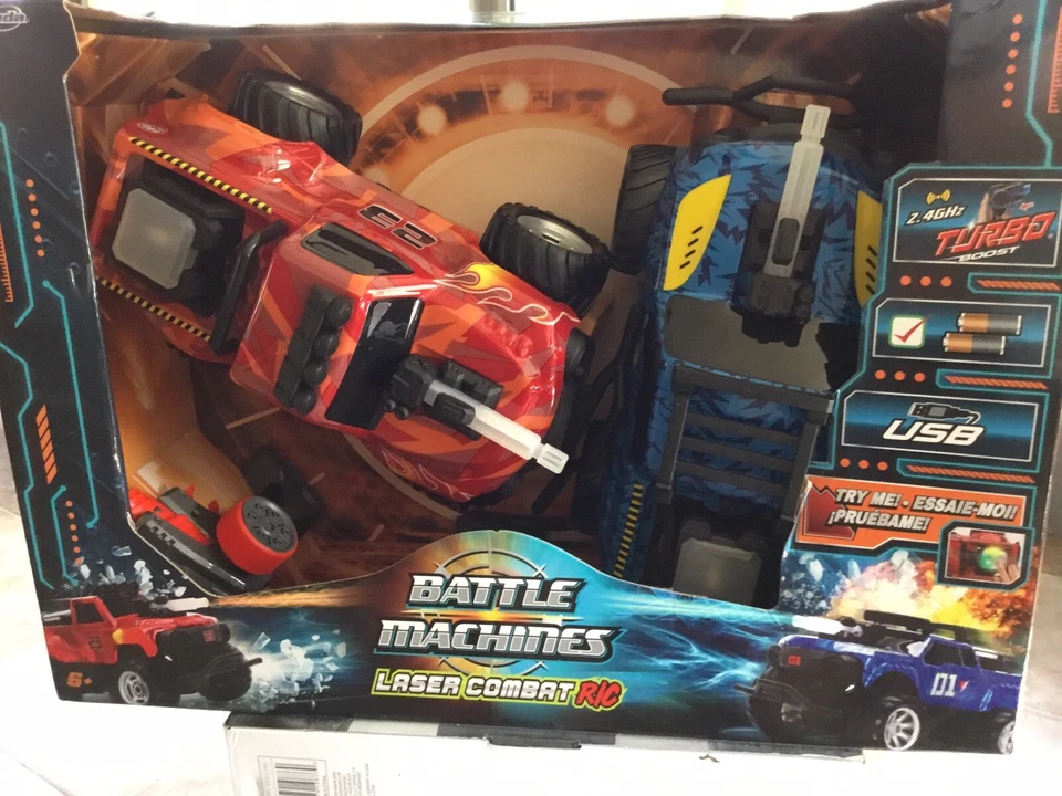 Jada Toys Battle Machines 116 Laser Combat RC Remote Control Car 2-pack 2.4 G...