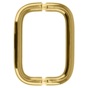 Satin Brass 6" Back-to-Back Solid Brass 3/4" Diameter Pull Handles Without Met - Picture 1 of 5
