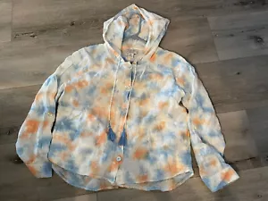 Rachel Zoe Light jacket Colorful Large button hood - Picture 1 of 3