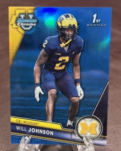 2023 Bowman Chrome University WILL JOHNSON *1st Bowman Blue Refractor* #22/199