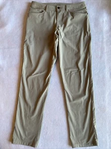 Lululemon Men's Size 32 ABC Pant Classic Fit Stretch 5 Pocket Khaki Chino EUC - Picture 1 of 10