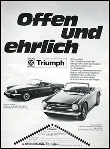 Triumph TR 6 PI und Spitfire....  originale Werbung aus 1974 - Picture 1 of 1