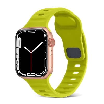 For Apple Watch Series Ultra 9 8 7 SE 6 5 iWatch 49mm Silicone Sport Strap Band - Image 1 of 4