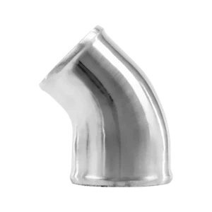 CXRacing Polished Cast Aluminum 45 Degree 3"-2.5" O.D. Reducer Elbow Pipe Tube - Picture 1 of 4