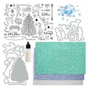 Hero Arts My Monthly Hero Kit OCTOBER 2018 NEW stamps & dies skating Christmas - Picture 1 of 2