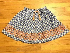 435 by Matilda Jane/MJ Embroidered Blue Gingham Check Skirt Size 12 - Picture 1 of 5
