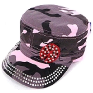 Ladybug Rhinestone Dazzle Cadet Hat - Pink Camo - NWT - Picture 1 of 1