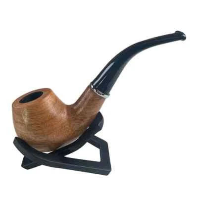 Durable Wooden Wood Smoking Pipe Tobacco Cigarettes Cigar Pipes Enchase No Stand - Image 1 of 4