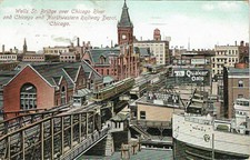 NORTHERN RR STATION CHICAGO ILL PC MUNCY SHIP, QUAKER OATS, HOFFMAN HOUSE CIGARS