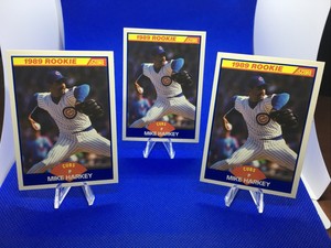 1989 Score #624 Mike Harkey NM-MT Cubs Lot Of 3 Cards