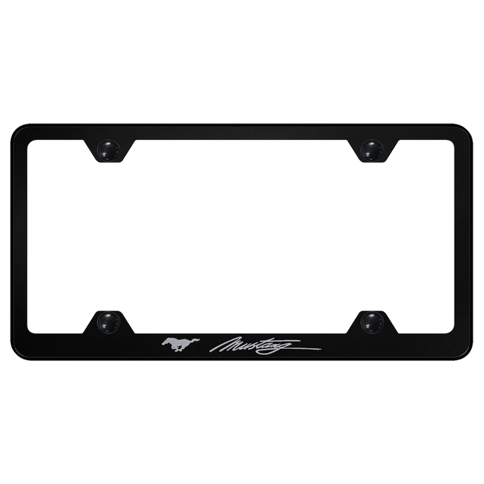 Ford Mustang Laser Etched Script Wide Body License Plate Frame - Image 1 of 3