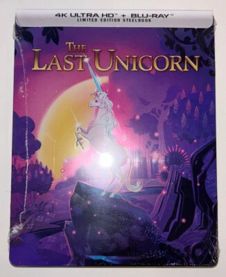Vintage Animated The Last Unicorn 4K Steelbook Sealed. Rankin/Bass Magic! Foto 1 de 2