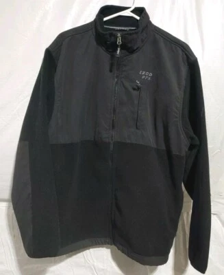 Izod PFX Perform X Fleece Jacket Black Full Zip Adult Size Large - Image 1 of 4