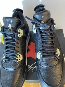 Jordan 4 Retro LS Size 12.5 314254 003 Black/Tech Grey-Black Box Lid Damaged - Picture 1 of 24