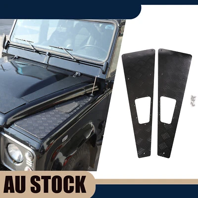 Hood Vent Wing Top Black Guard Protectors for Land Rover Defender 90 110 2004-18 - image 1 of 4