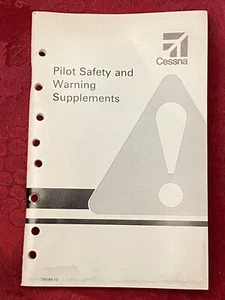 Vtg 1985 Cessna Pilot Safety & Warning Supplements Manual Issue Aviation Guide - Picture 1 of 11