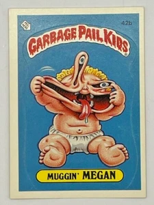 1985 Topps Garbage Pail Kinder Aufkleber - Serie 2 - 42b Muggin' Megan - EX + glänzend - Bild 1 von 2