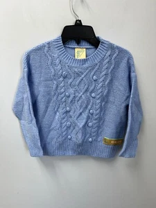 Thereabouts Light Blue Long Sleeve Cable Knit Sweater Girls Size XS 6/6X - Picture 1 of 6