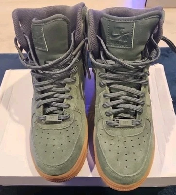 Nike Air Force 1 Hi SE Vintage Green Suede Size 8 Women’s High Top Shoes - Image 1 of 4