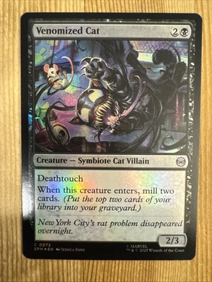 x1 Venomized Cat - Marvel's Spider-Man - NM - MTG FOIL - Image 1 of 2