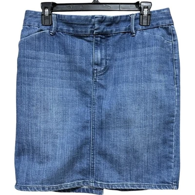 Old Navy Skirt Womens 10 Blue Denim Stretch Pencil Jean Casual Y2K Preppy - Image 1 of 4