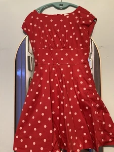 Kate Spade Kids Size 14y Red Polka Dot Dress With Bow Back, New W/o Tag - Picture 1 of 3