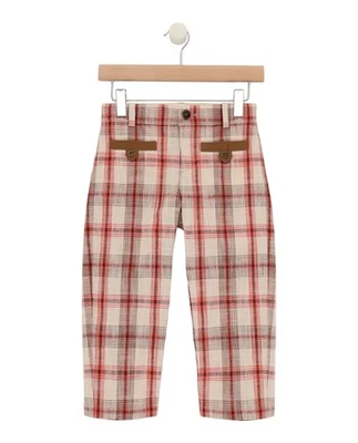 Calças xadrez unissex infantis Gucci GG - Imagem 1 de 2