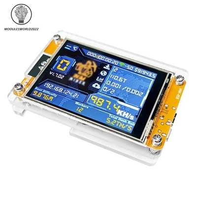 NerdMiner V2 NMMiner Lucky Miner ESP32 2.8" Crypto Solo Lottery ESP32-2432S028R - Image 1 of 4