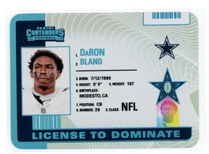 2024 Panini Contenders Licenza di Dominare Daron Bland SSP Cowboys Astuccio Hit #22 - Foto 1 di 2