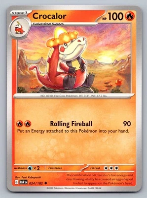 Pokemon TCG SV04: Paradox Rift Crocalor 024/182 - Image 1 of 2