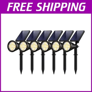 Solar Wall Lights Outdoor Spotlight - Auto On/Off, Pack of 6 - Picture 1 of 9