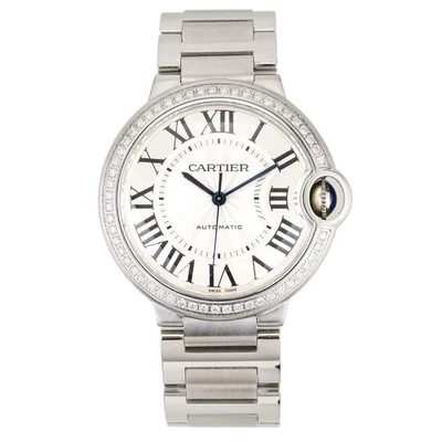 Cartier Ballon Bleu 36mm W4BB0024 Silver Roman Dial Diamond Bezel  2023 SERVICED - Image 1 of 4