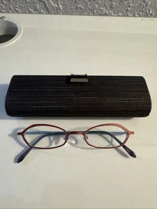 Bevel BRTQ Japan 8536 Pound 49-18 135 eyeglasses red blue slim frame N13 - Picture 1 of 12
