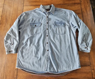 Vintage Wolverine Mens XXL Fleece Lined Lightwash Denim 100% Cotton Barn Chore - Image 1 of 4