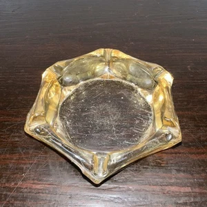 VTG MCM IRIDESCENT HEXAGON 6 REST ASHTRAY GLASS CIGARETTE 4” - Picture 1 of 3