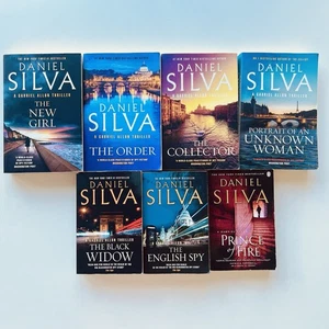 Daniel Silva Thriller Book Lot of 7 Books – Spy Espionage Suspense PB Novels - Picture 1 of 24