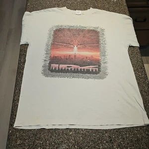 Vintage Independence Day Movie Promo Tshirt Cotton Hollywood Video Sz XL White - Picture 1 of 15