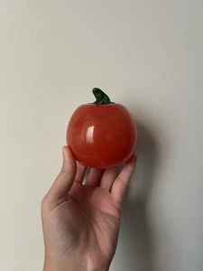 Vintage Hand Blown Murano Glass Red Apple - Picture 1 of 10