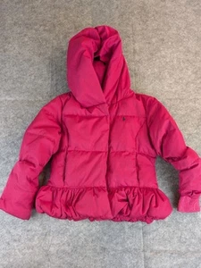 Ralph Lauren Girls M(8/10) Puffer Jacket Pink Down Ruffle Details See Photos  - Picture 1 of 8