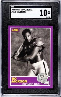 1989 Score Supplemental Bo Jackson #384S SGC 10 GEM MINT - Image 1 of 4